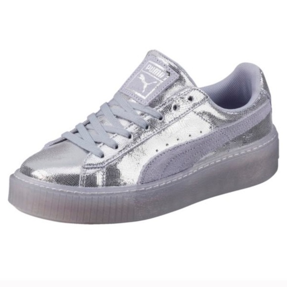PUMA basket platform trace metallic silver - Picture 4 of 8